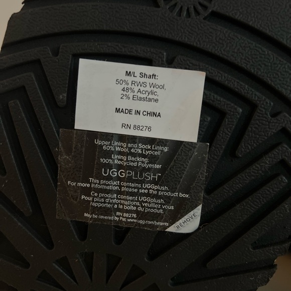 UGG Cable Sweater Letter Platform Shearling Lined Suede Boot Womens 8.5 9 40 - Picture 9 of 17